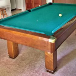 Hawthorn by Brunswick 7' Solid Hardwood Slate Cherry Pool Table